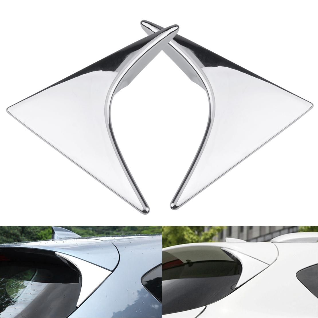 Rear Spoiler Wing Side Beveled Window Cover trims 2PCS for Mazda CX-5 2013-2016