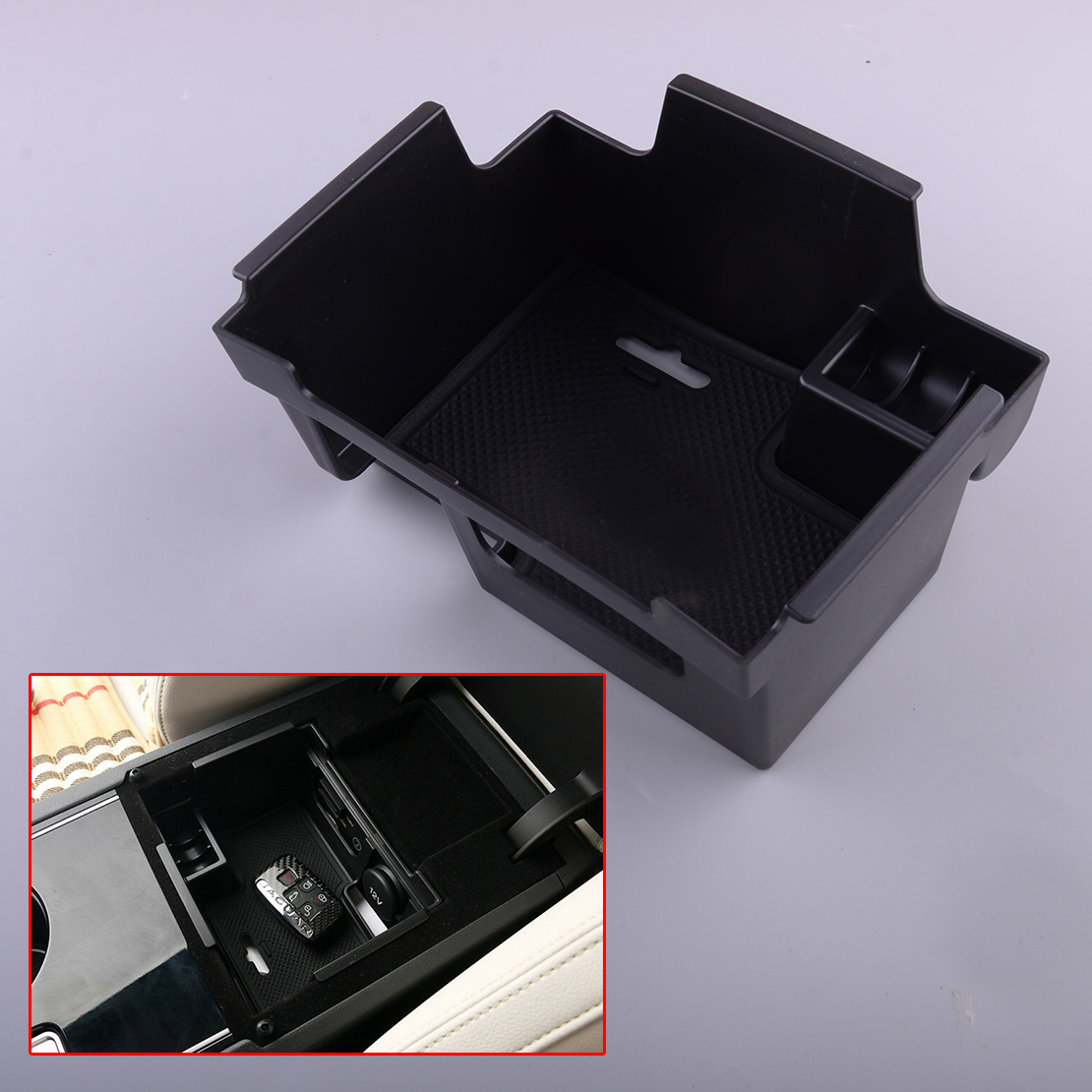 Black Jaguar XE Interior Centre Console Organiser Tray