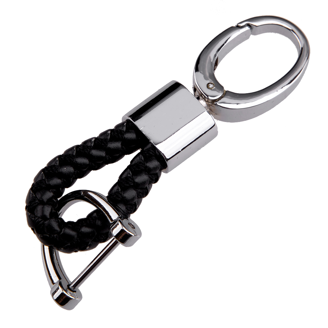 Multicolor Leather Braided Key Chain Strap Fob Key Ring Car Home Keychain 