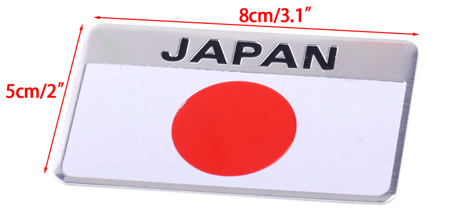 Car Japan JPN JAP JP Flag Emblem Fender Boby Rear Badge Motorsport Sticker Decal