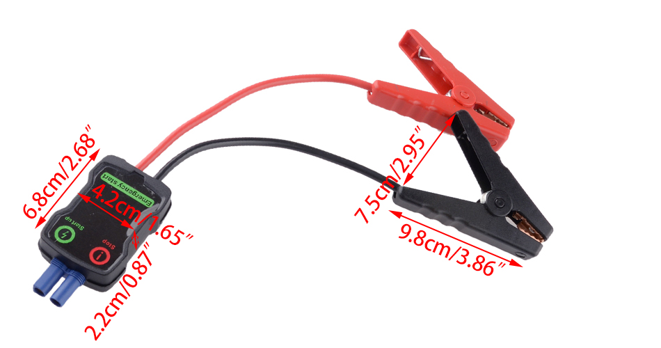 thumbnail image 2 of FIBITOOL Jump Starter Cable Clamp Alligator Clips To EC5 2 of 12