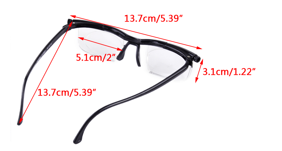 Unisex Adjustable Lens Dial Eye Glasses Perfect Vision ...