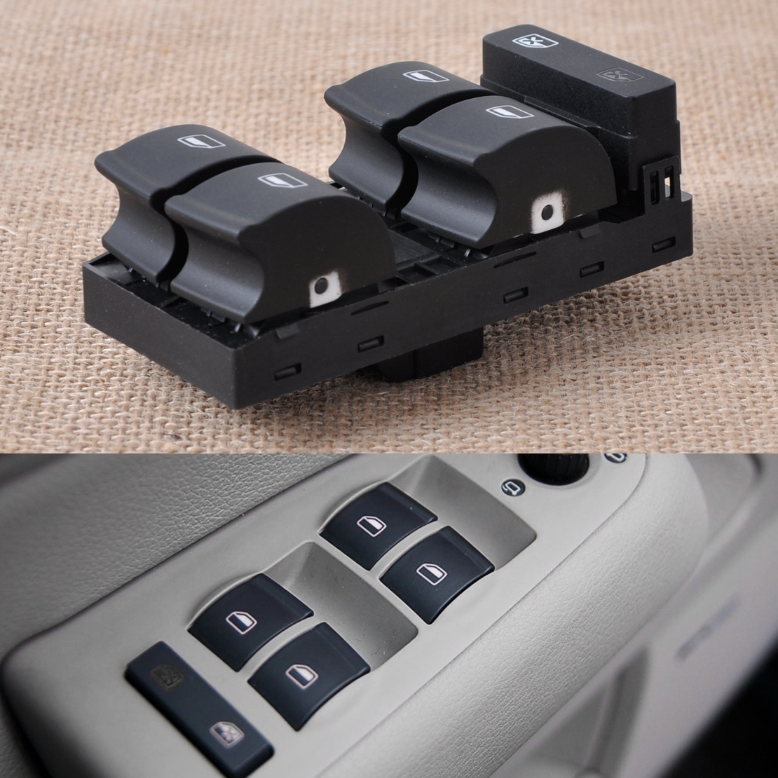 4x Front Left Window Master Switch for Audi A4 B6 B7 02-08 ABS 8ED959851 