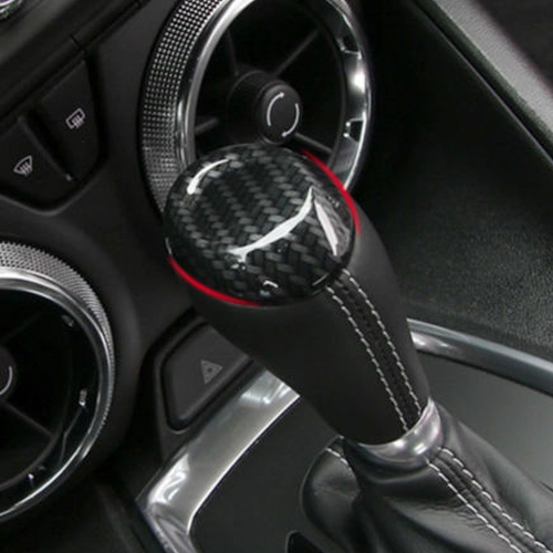 ABS Carbon Fiber Shift Button Handle Cover Trim Head for Chevrolet Camaro  16+