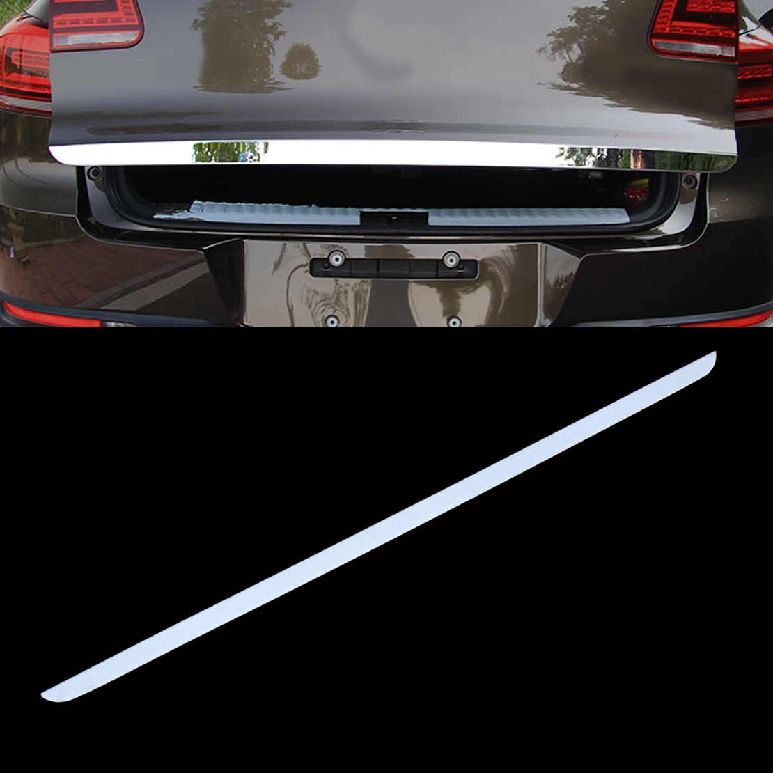 Chrome Rear Trunk Door Edge Cover Trim Strip For VW Tiguan MK2 2nd Gen 2016-2018