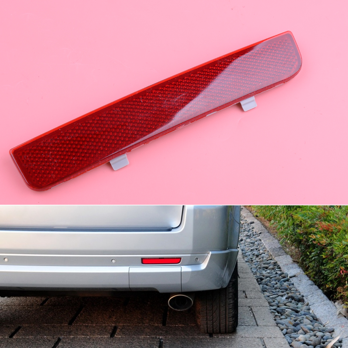 2Pcs Rear Bumper Reflector Light Red LR006348 For Land