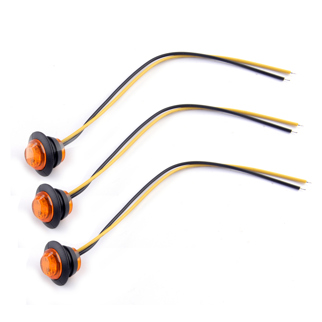 10-30V LED Red/White/Amber Rubber Side Marker Lamp (Short) - Fieldfare