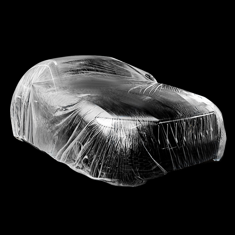 1x Clear Disposable Car Cover Temporary Universal Rain Dust Garage Acc