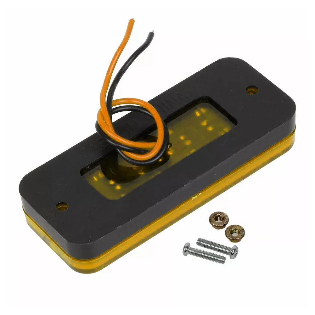 Universal LED Side Marker Lights – 3-LED, Red/Amber/White, IP67, 12-24V, Black Housing