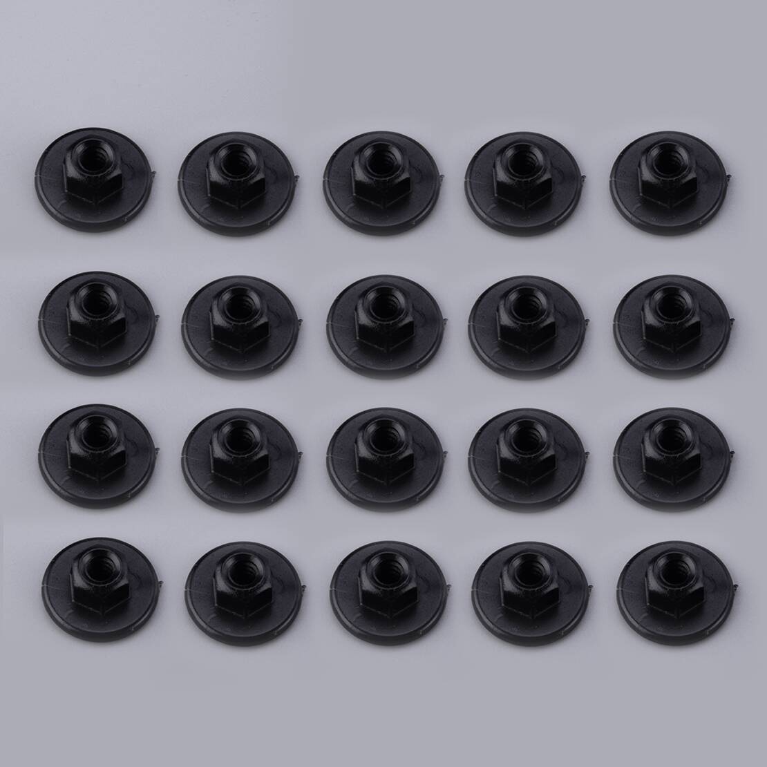 20-Pack Black Plastic Self-Threading Nuts – 10mm Hex Head – For BMW 07147169847