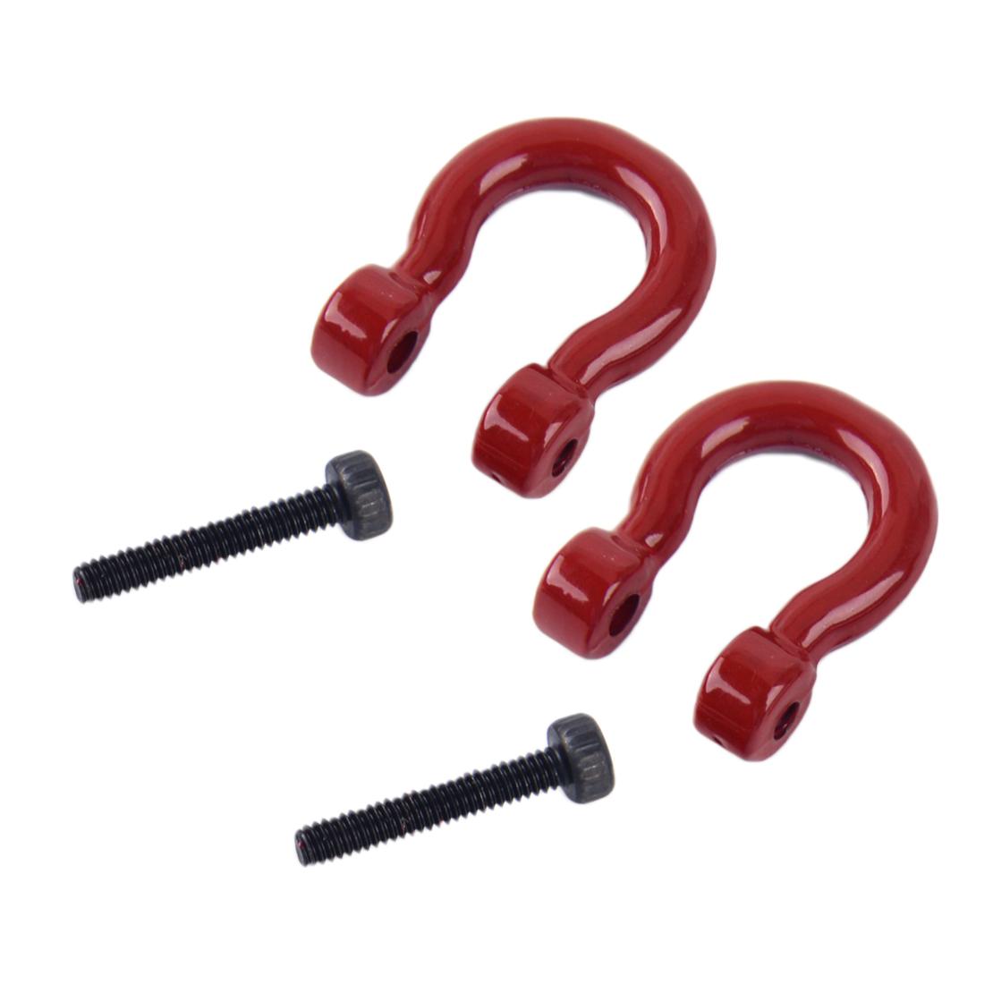 4 Pcs Aluminum Tow Shackles For TRX-4 – Red, 1/10 Scale Crawler Car Accessories