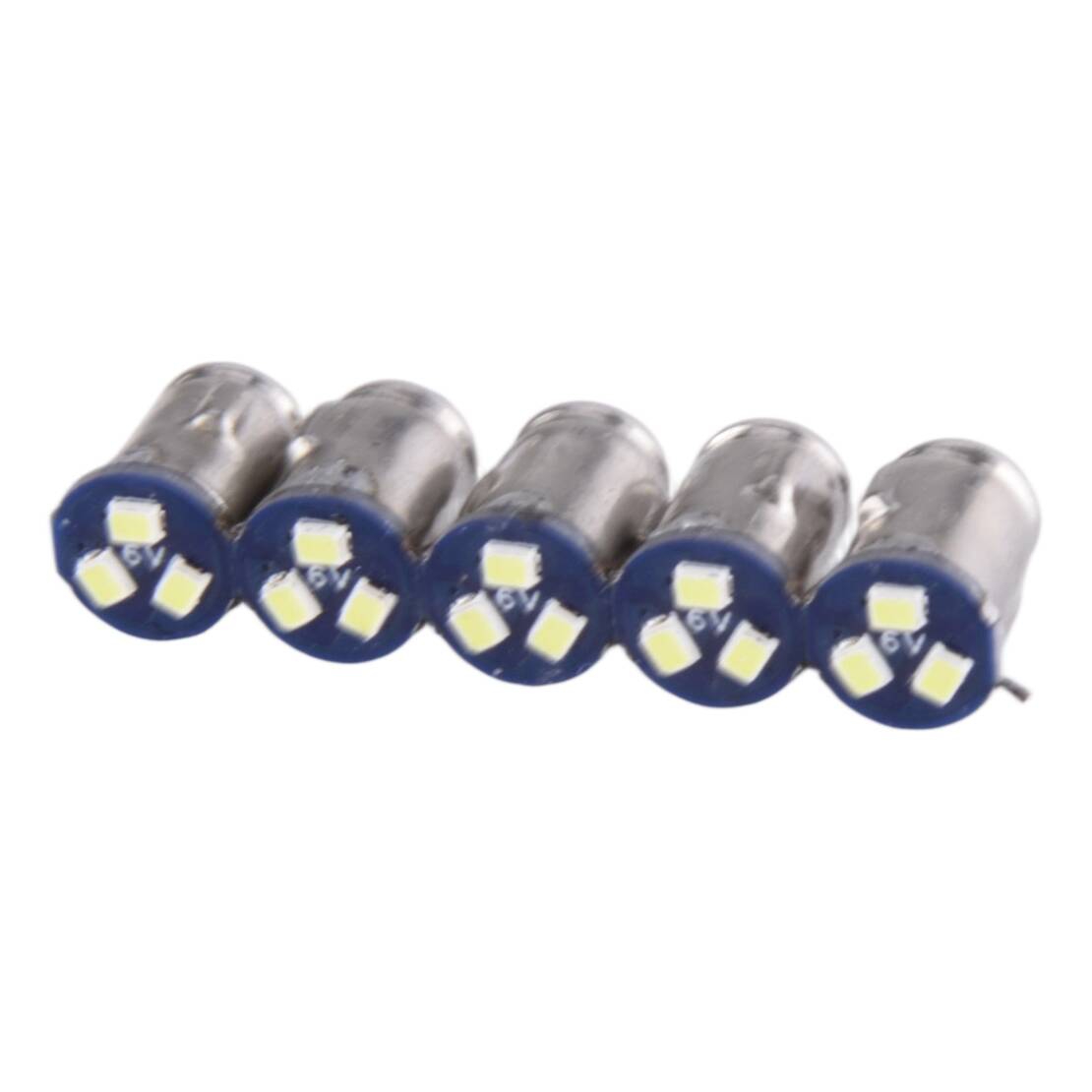 5-Pack 6V LED Speedometer Gauge Light Bulbs For Honda C70, CT90, CT200, CT110, SL90, S90 – BA7S, Cold White