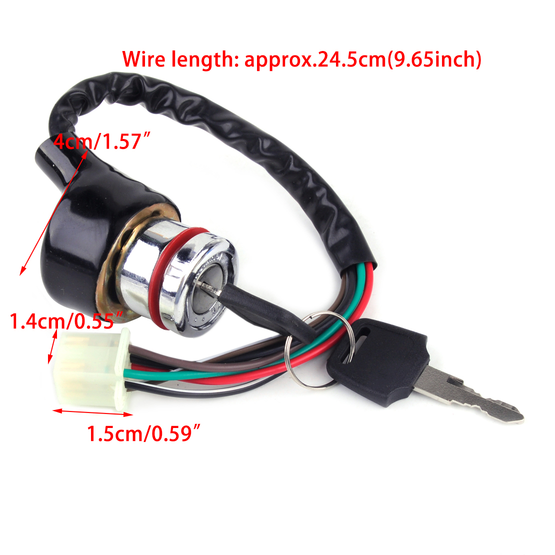 Details About Motorcycle Ignition Switch 3 Position 6 Wire 2 Keys Fit For Scooter Atv Go Kart