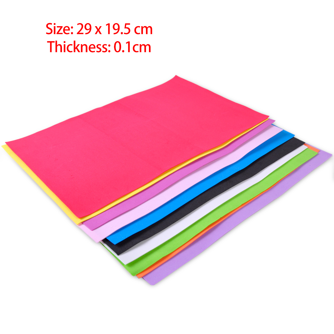 10Pcs EVA Foam Sheets A4 Handmade Paper Fun Funky Children Hand Craft