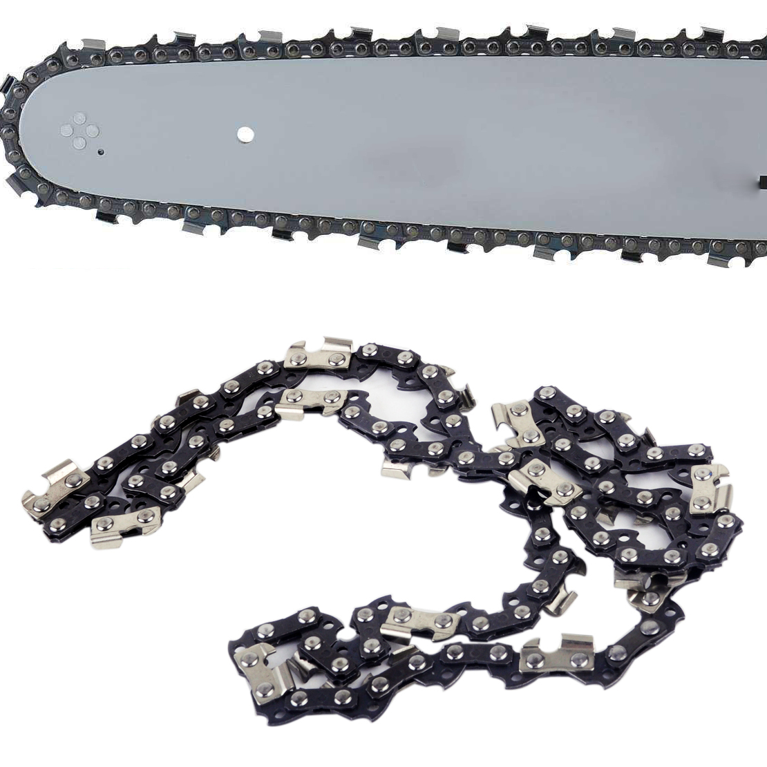 Kettensägen-Schiene 18 Zoll + 2 Ketten Für Stihl MS250, MS251 – .325″ Teilung, .063″ Spurweite
