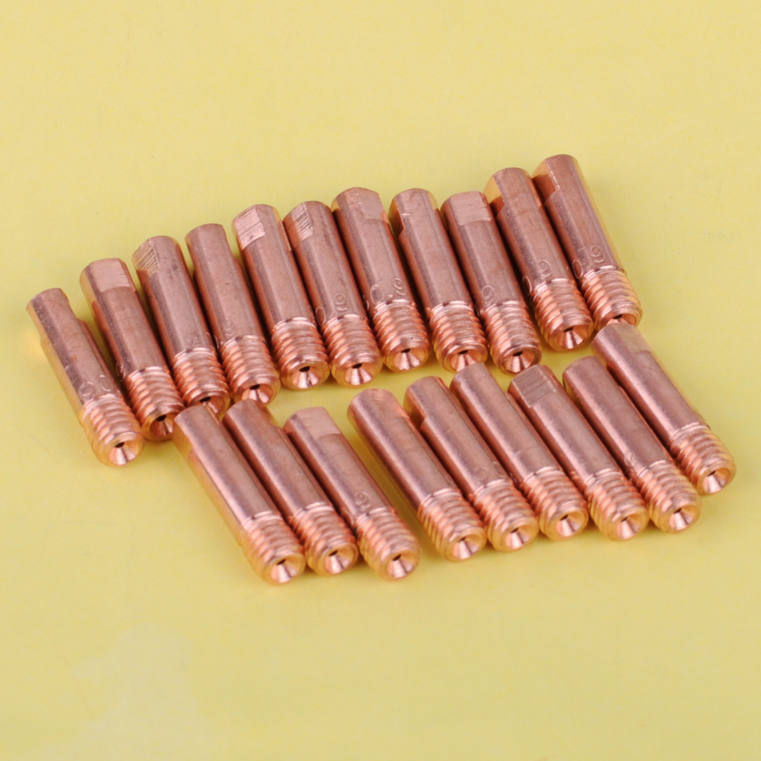 20* Thread M6 Contact Tips 0.9mm Gas Nozzle Copper For MB-15AK MIG Welding Torch
